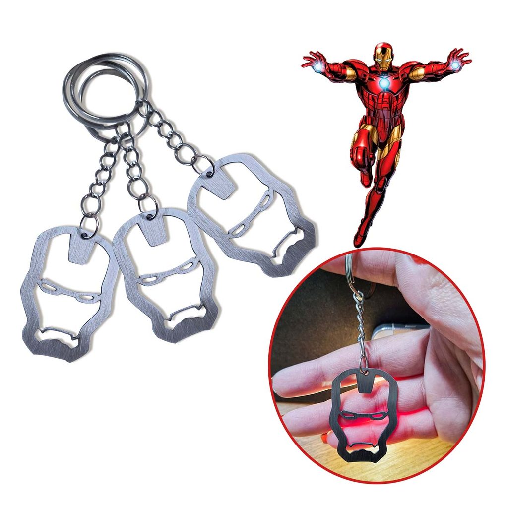 Kit 10 Chaveiro Super Herói Iron Man Inox Vingadores Lembrancinha de Aniversário Marvel