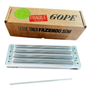 Reco Reco Gope Profissional 4 Molas Alumínio 767 + Baqueta  - Branco