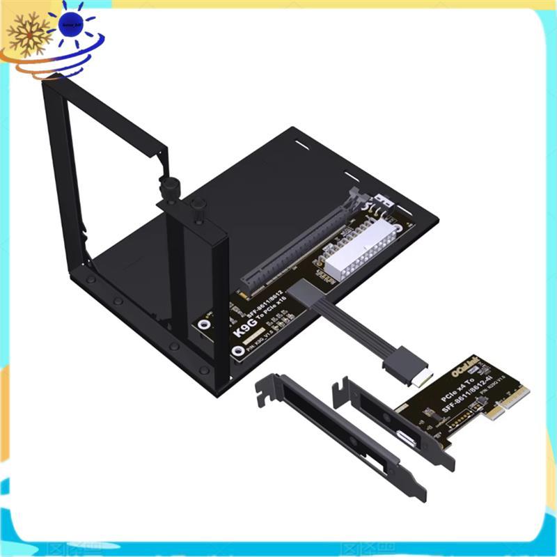 SFF-8611 M . 2 Doca Gráfica Externa 128 Gbps Adaptador EGPU Com Suporte PCIe 5.0 X4 Para X16 Placa K993G-BK7-R29Q-30cm