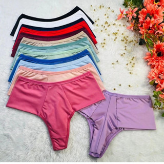 Kit 5 Calcinhas Fio Duplo Pala Dupla Conforto Cintura Alta Tanga em Oferta na Shopee