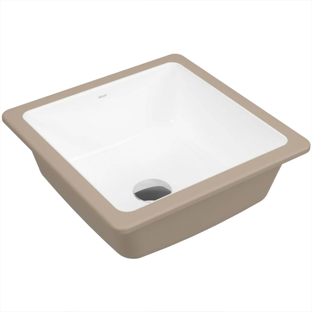 Cuba de Embutir Docol 370x150mm Quadrado Branco Cerâmica · foto 2