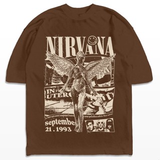 Camiseta Nirvana 1993 Vintage Banda Rock Streetwear Harajuku Aesthetic Camisa Unissex em Oferta na Shopee