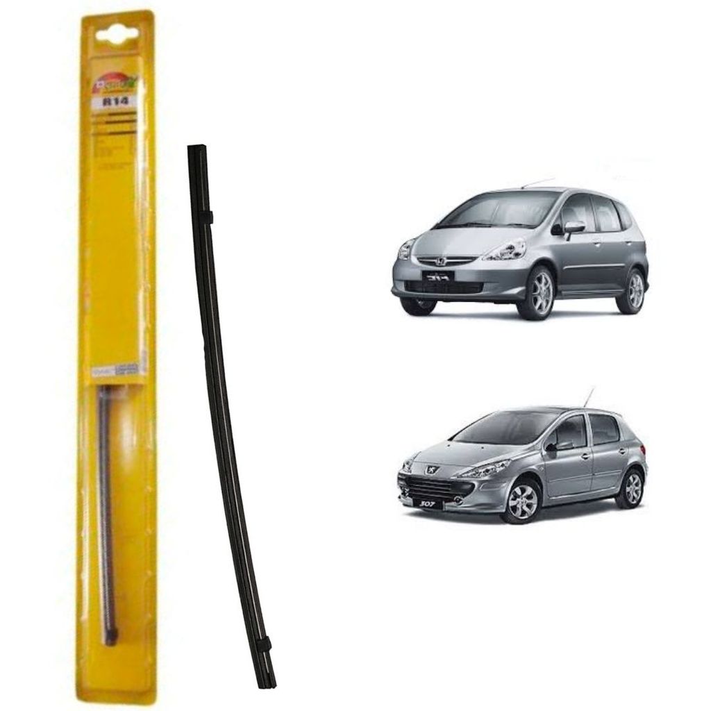 Palheta Traseira 14" Honda Fit, Peugeot 206, 207, 307 etc