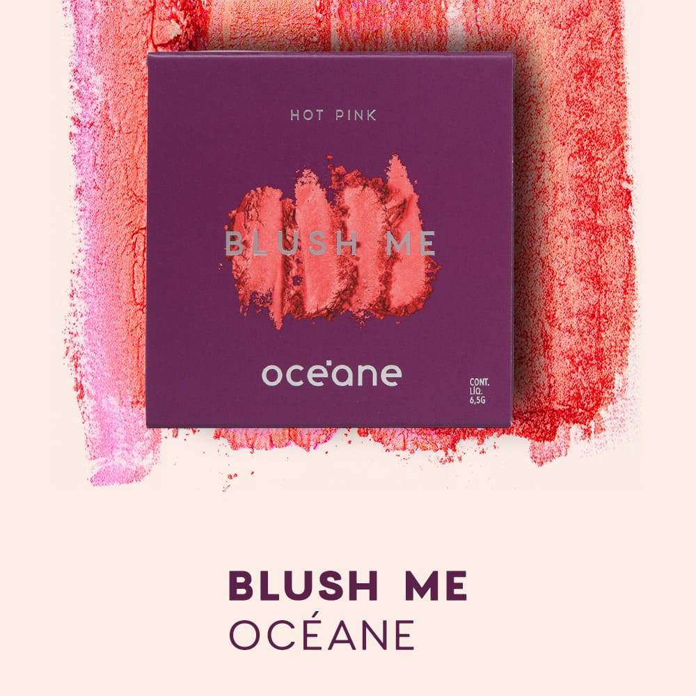 Detalhes do Blush Rosa - Blush Me Hot Pink Océane Purple 6,5g