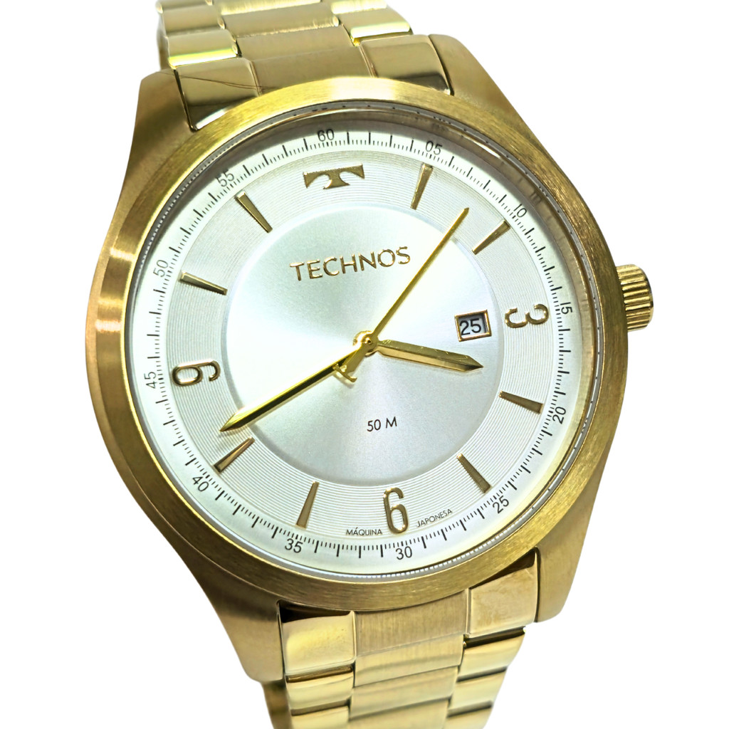 Relógio Technos Masculino Analógico Dourado 2117LBRS/4K em Oferta na Shopee