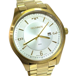 Relógio Technos Masculino Analógico Dourado 2117LBRS/4K