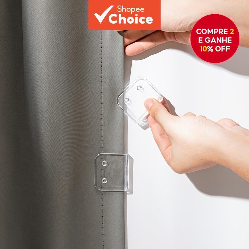 Novas 2 Peças de Clipes de Cortina de Banho Fixadores Anti-vento Adesivos Auto-adesivos Clipes Antiderrapantes para