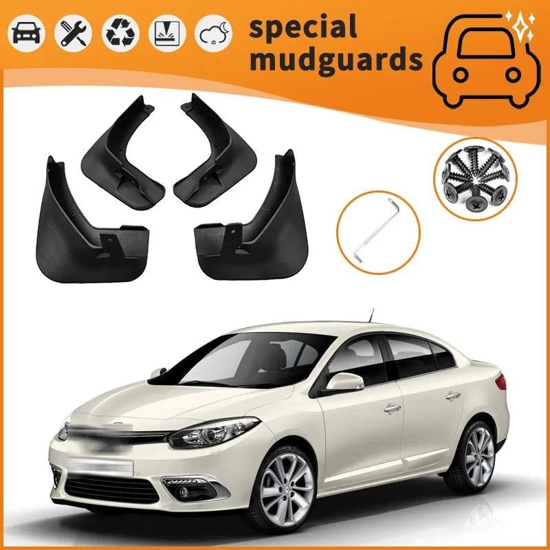 Para 10-15 Modelos De Renault Fluence-Lamas Fender Mudflaps Dianteiro Traseiro Flares Respingo Guardas Capa Acessórios D