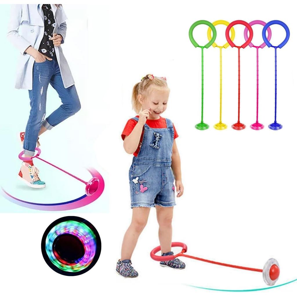 Brinquedo Corda de Pular Giratória Skip Ball Pula Infantil Tornozelo Com Led Brinquedo Kizumba em Oferta na Shopee