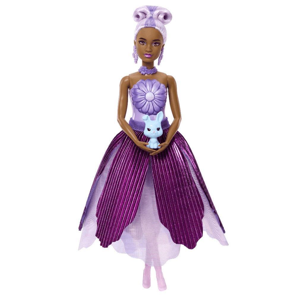 Barbie Petal Pop Barbie com Vestido Roxo - Mattel