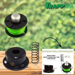 Kit Carretel + Tampa + Mola Trapp Master 450/600/500L/700L e Super 500/700 Trapp