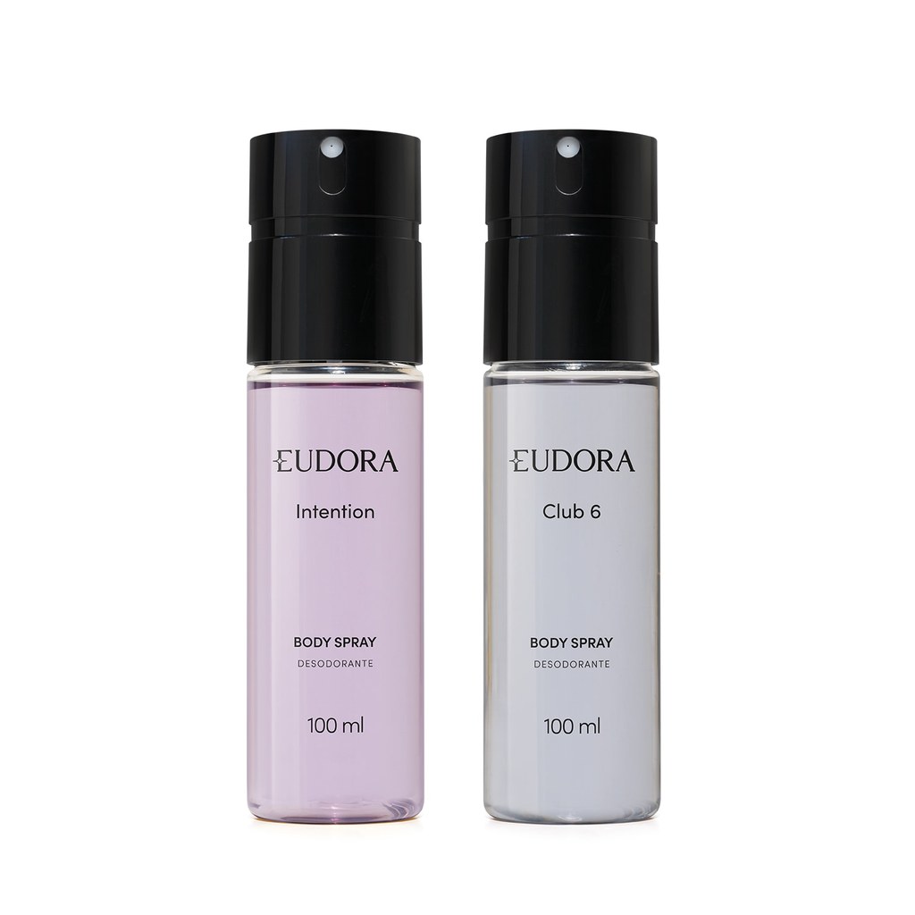 Combo Eudora: Desodorante Body Spray Intention 100ml + Desodorante Body Spray Club 6 100ml