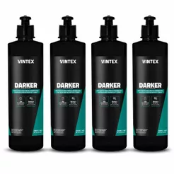 Kit 4 Revitalizador de Pneu e Borrachas Vintex Darker 500ml Pretinho Brilhante