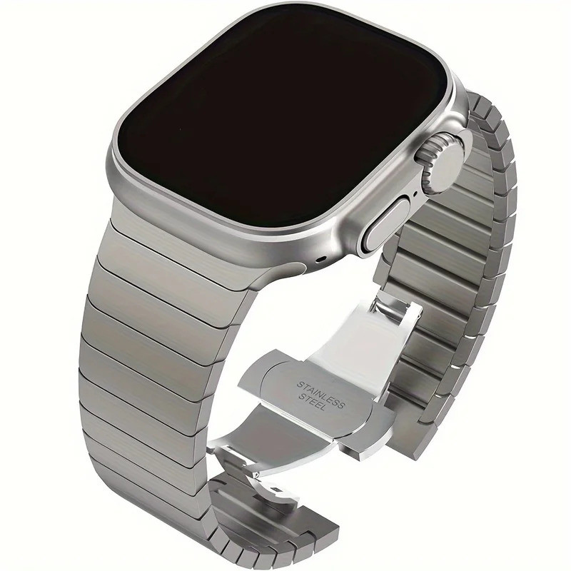 Pulseira de Aço Inoxidável para iWatch 40 46 42 44 45 49mm, Compatível com iWatch Series 12/11/10/9/8/7/6/5/4 SE 3 Ultra
