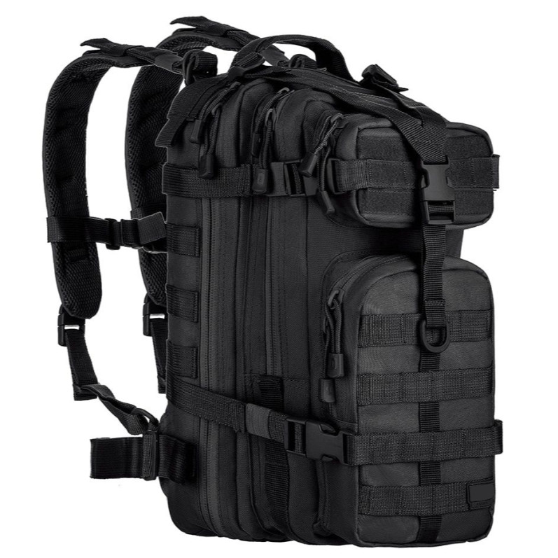 Mochila Assault Militar Tática Impermeável Camping Masculino Feminino Preta