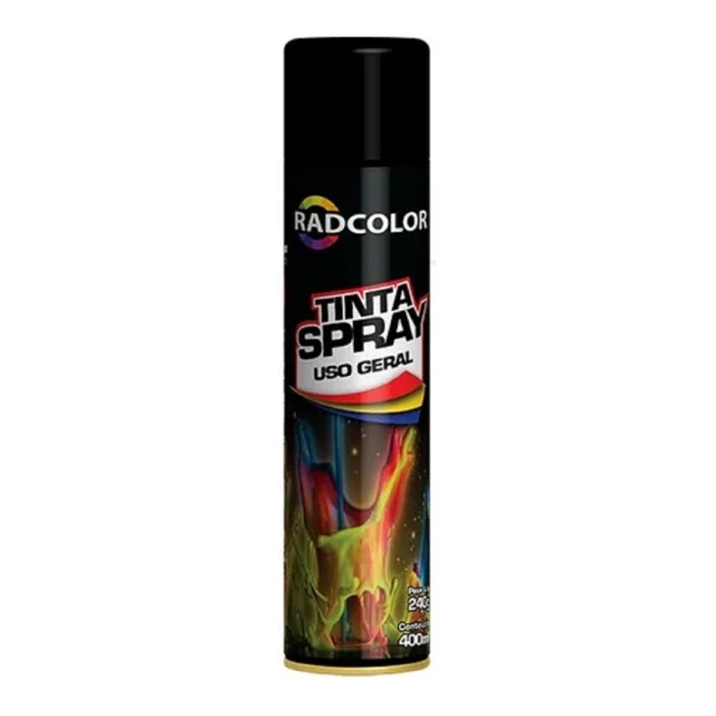 Tinta Spray Preto Brilhante 400ml Uso Geral E Automotivo em Oferta na Shopee
