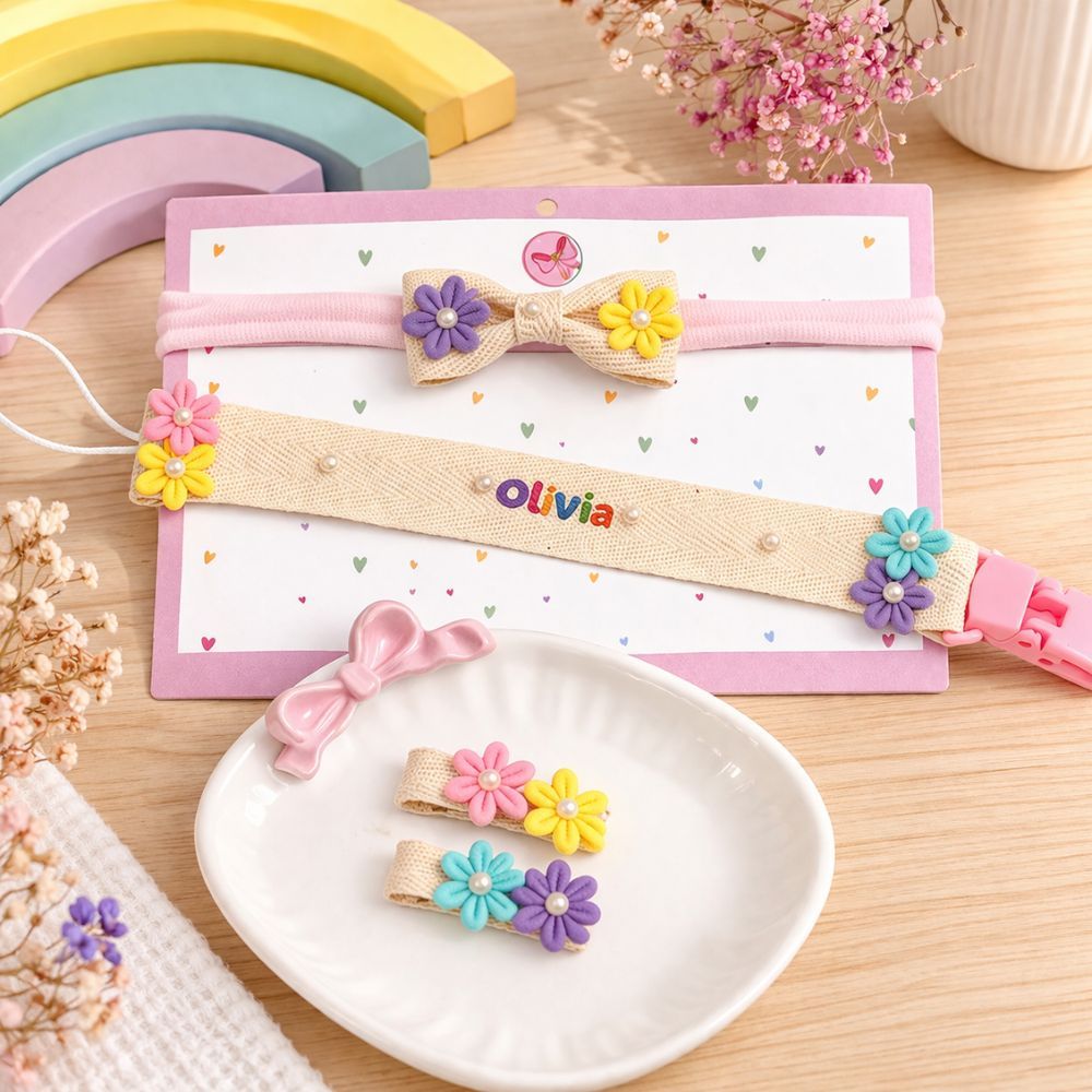 Prendedor de Chupeta Personalizado com Nome do Bebe Clip Seguro Infantil Presente Recém Nascido