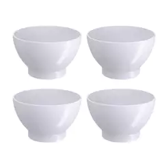 Kit 4 Cumbuca Coza Cozy 750ml Branco Potes Cozinha Bowls Plástico Para Sobremesa Caldos Petiscos