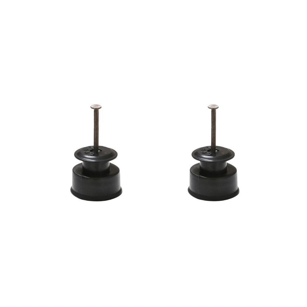 Kit 200 Roldanas Isoladas Preta C/prego 24mm Para Arames Eletrificados em Pead RD24 - Zebu 3012-0