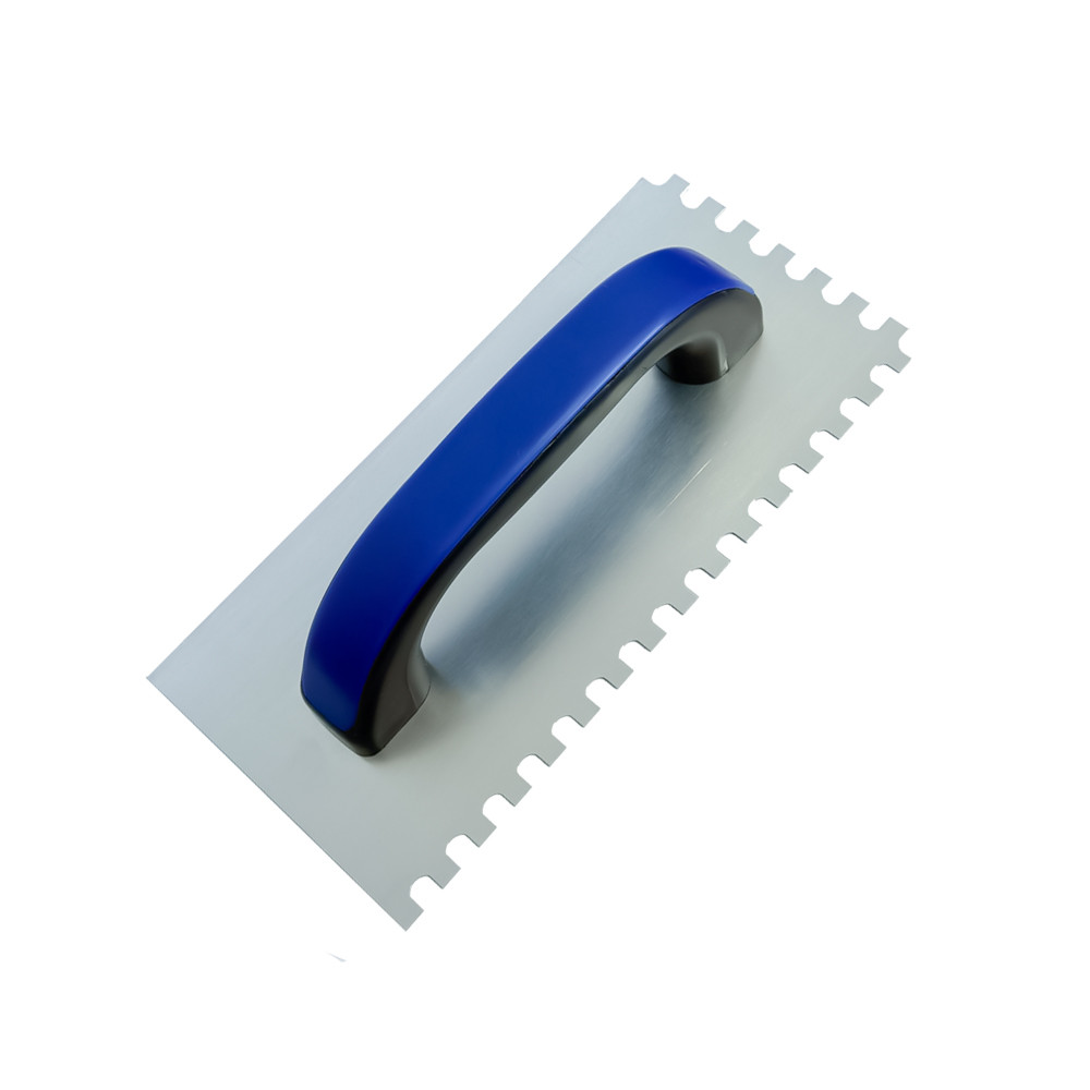 Desempenadeira de aço dentada - cabo plastico