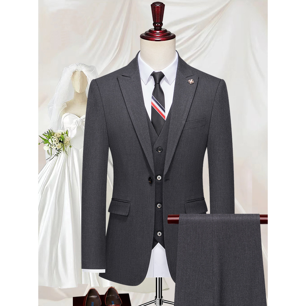ARHI terno de casamento loja casamento noivo terno masculino bonito cinza escuro equipamento Formal de negócios fino-aju