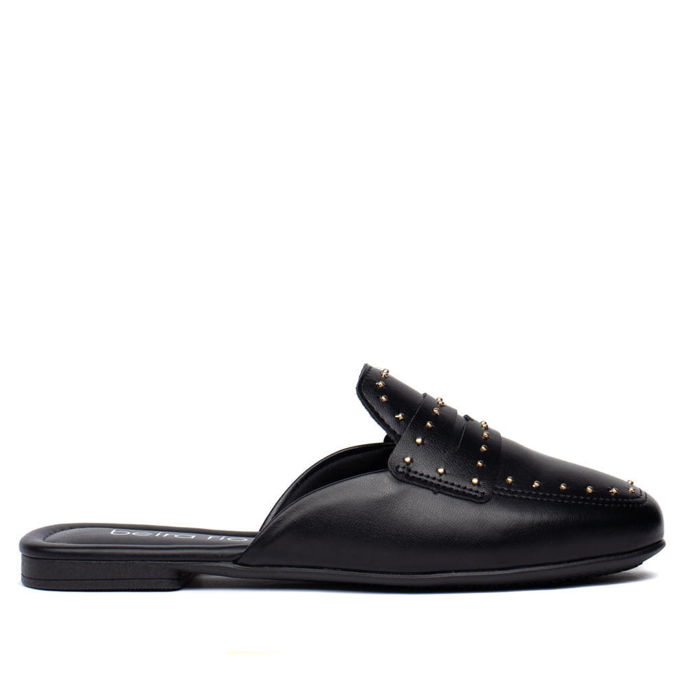 Mule Feminino Beira Rio  Napa Turim Preto
