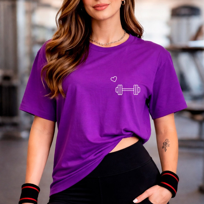 Camiseta Camisetão Respirável Tshirt Oversized 100% Algodão Feminina Academia Fitness Gym Treino Musculação
