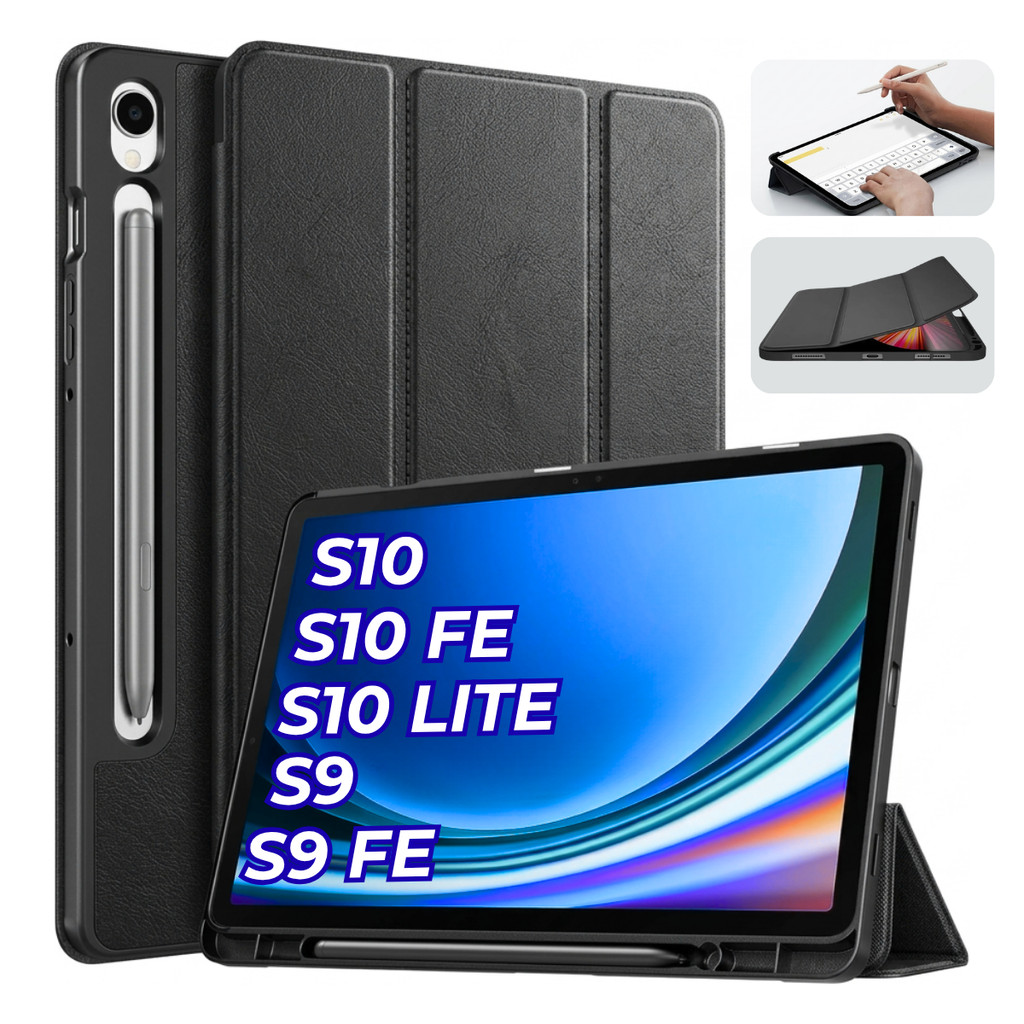 Capa Smart Cover P/ Samsung Tab S10 Lite / S10 Fe / S10 / S9 FE / S9 - 10.9 Polegadas