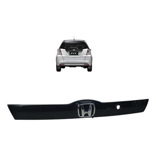 Friso Moldura Porta Malas Traseiro Honda Fit 2009 A 2014 Preto