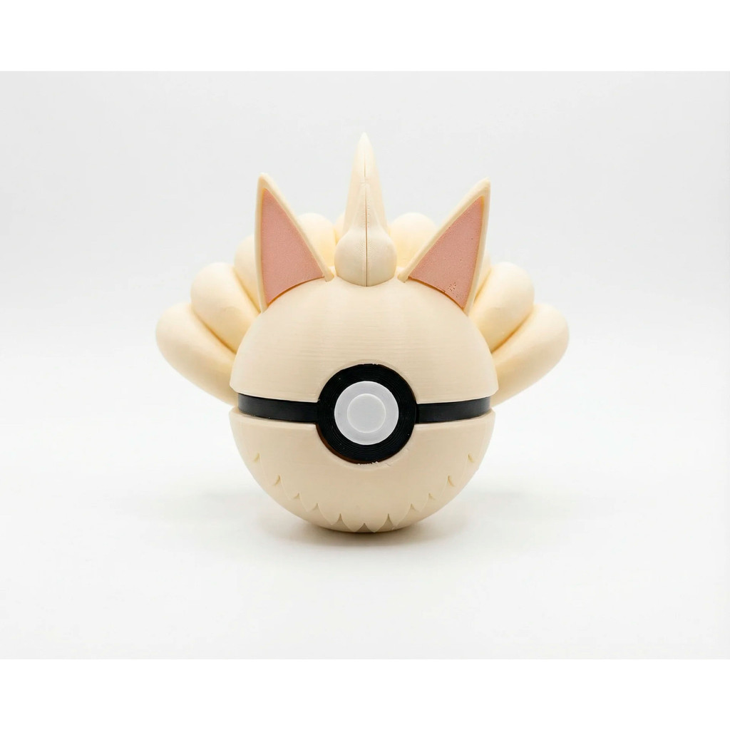Pokebola Ninetales | Colecionável Geek para Decoração Gamer | Peça Fixa