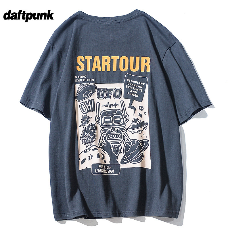 Americano primavera verão novo estilo ins Street Wear dos desenhos animados diversão impresso camiseta de manga curta da