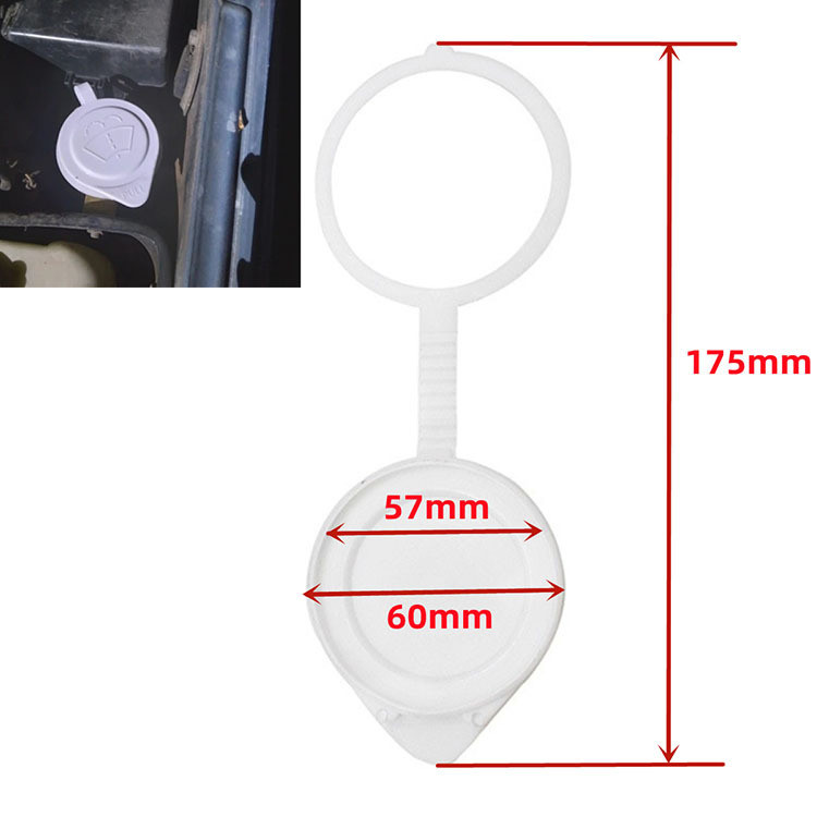 Compatível com Mitsubishi Cheetah V31V32V33V43, tampa do reservatório de fluido do lavador de para-brisa dianteiro Black