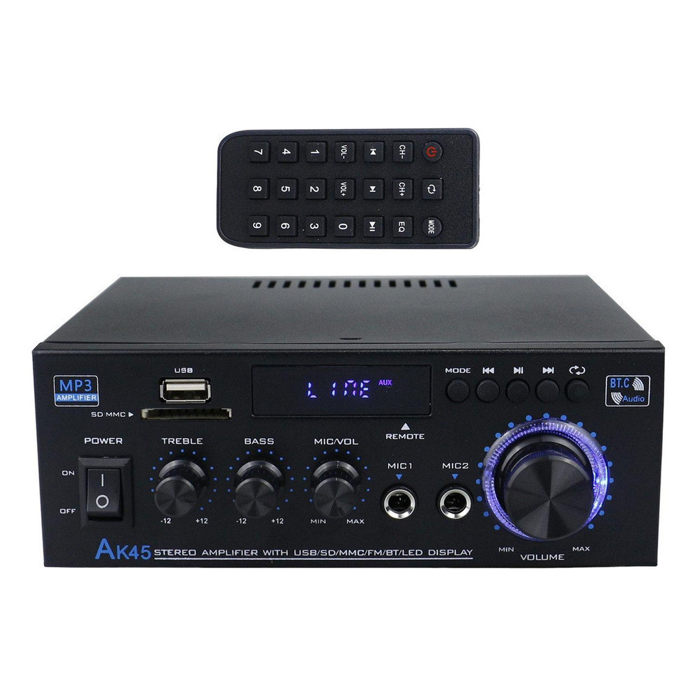 VD-AK45 Amplificador de receptores estéreo para áudio doméstico com Bluetooth 5.3 amplificador 2*400w