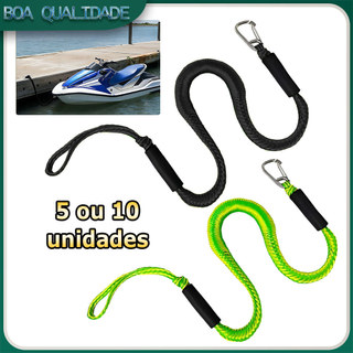 Kit 5/10 Cordas elásticas de amarração para barcos jet skis cordas elásticas de amarração extensíveis absorção impacto