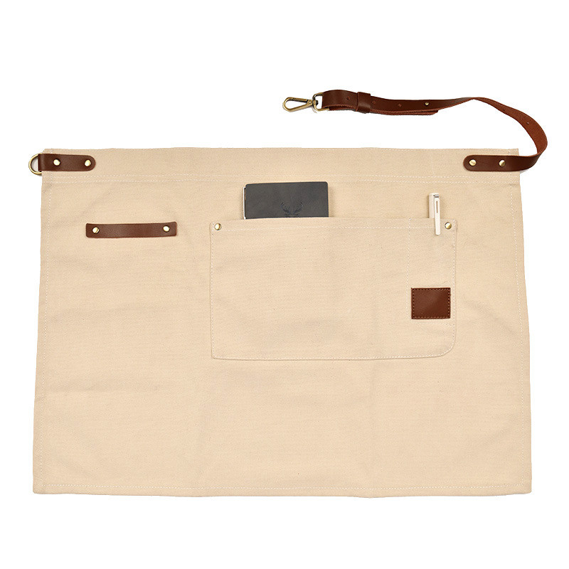 Cinto de couro combinando avental feminino versão coreana moda barbeiro Chef Barista jardinagem restaurante trabalho bab