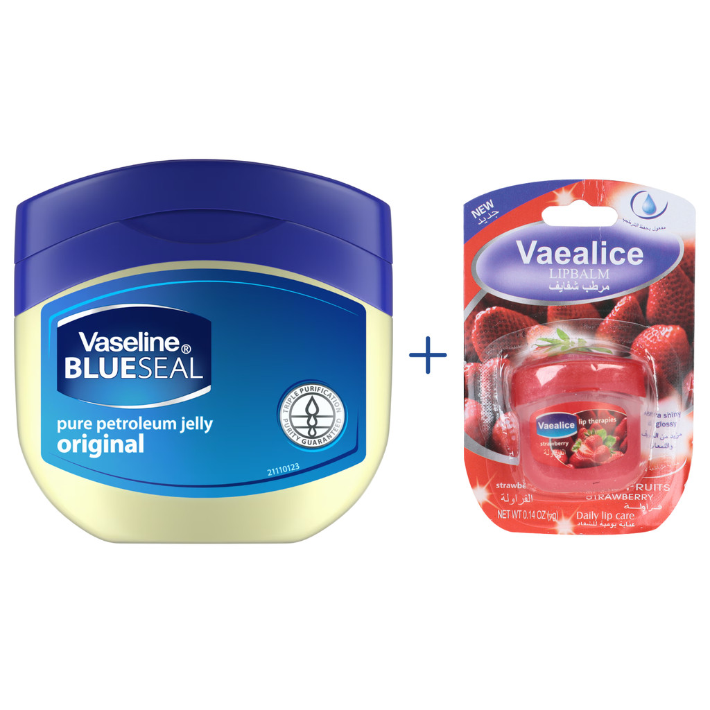 Kit Vaseline Blue Seal 100ml + Mini Vaealice Lipbalm 7g