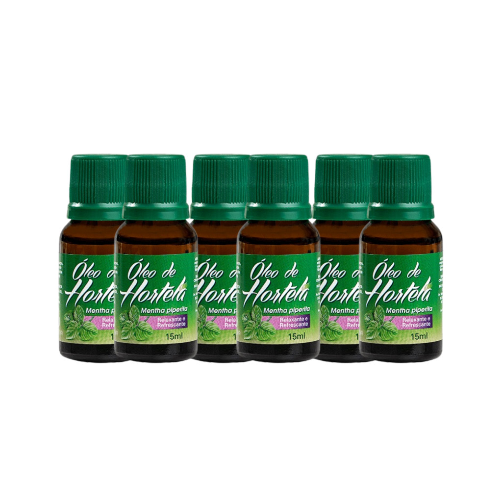 Kit com 6 - Óleo de Hortelã Menta Piperita BioSeiva 15mL - Óleo de menta