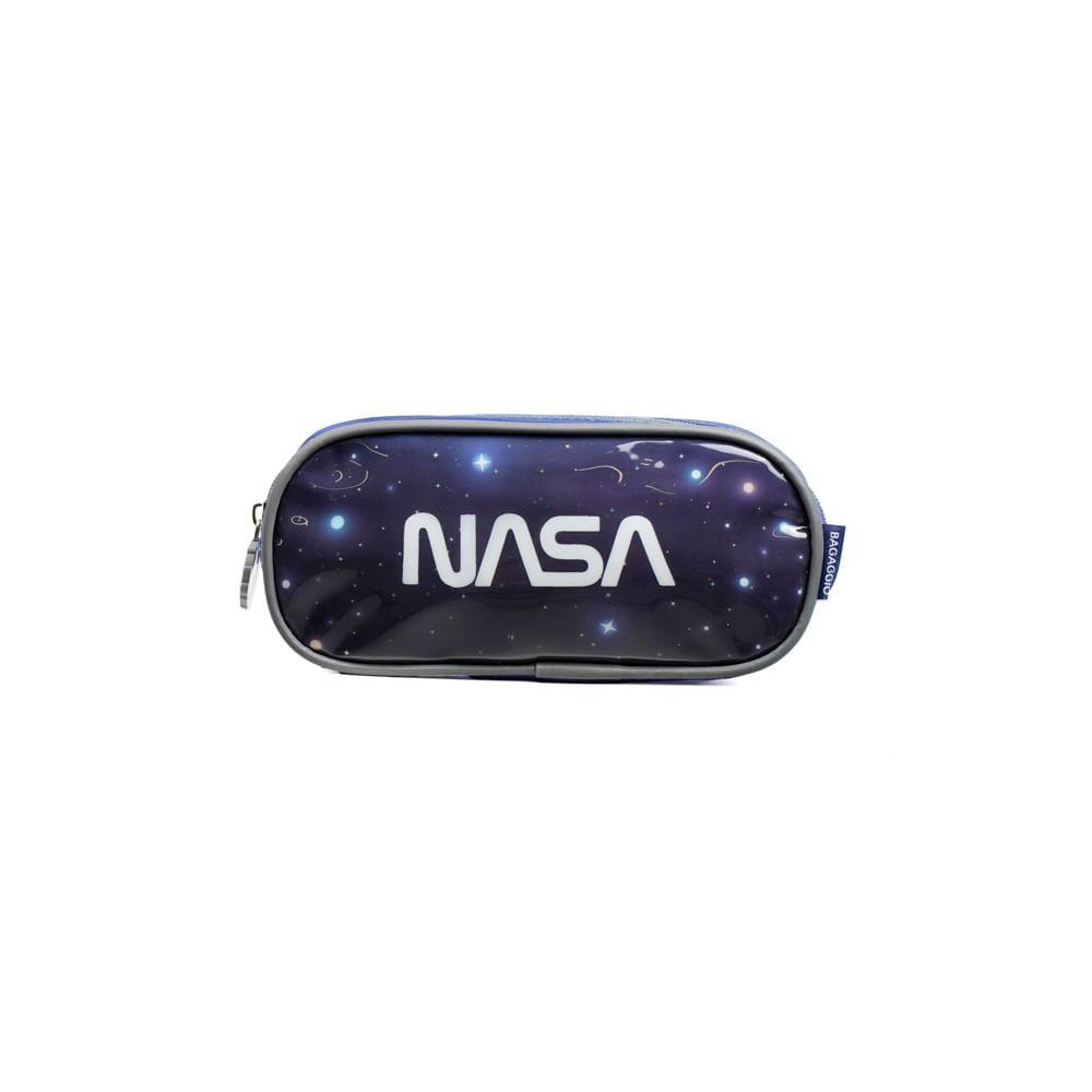 Estojo Escolar Maculino Foguete Nasa Azul Escuro em Oferta na Shopee