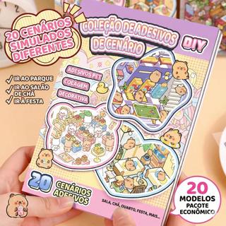 🎁20 Cenas 50 Páginas🎁Caderno Adesivos 3D DIY Antiestresse Educativo Crianças Adultos