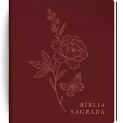 Bíblia Sagrada | NVI | Floral Vinho