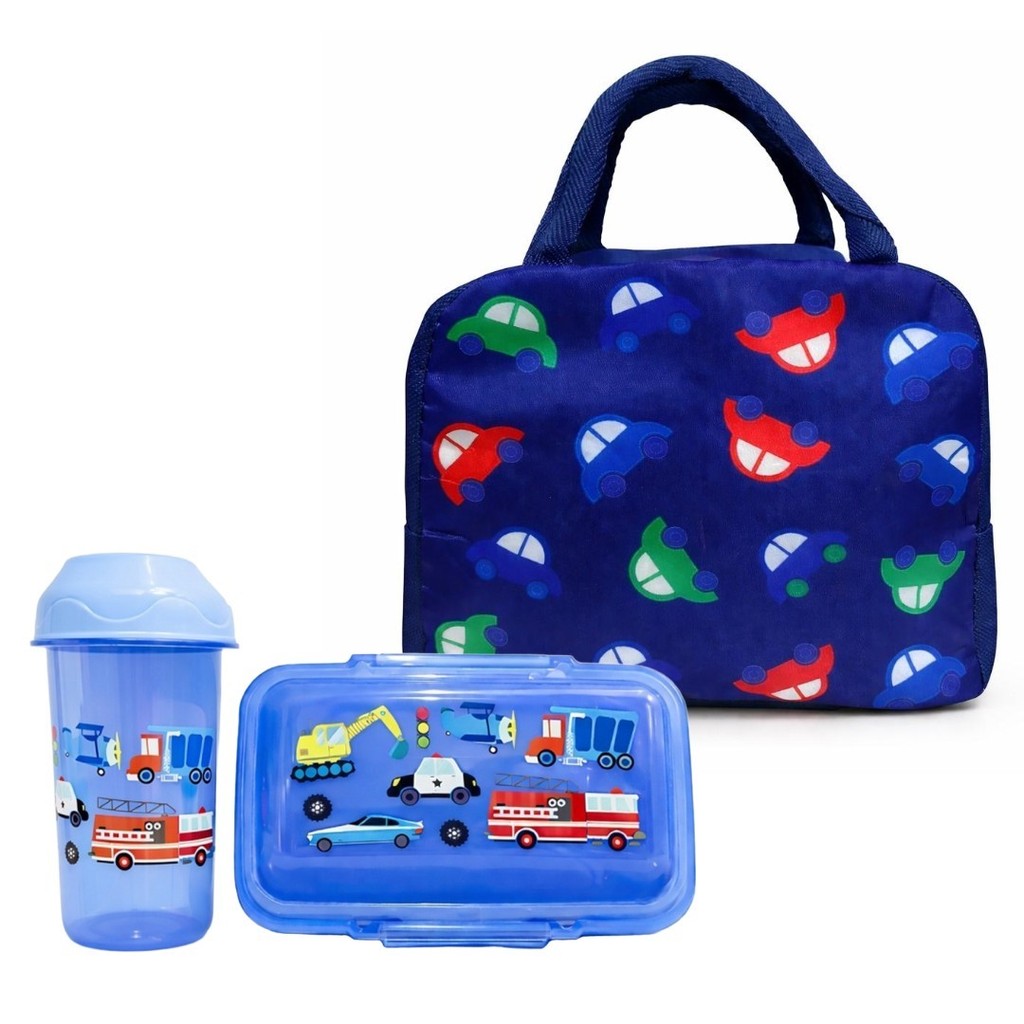 Kit Lancheira Térmica Escolar Infantil + Marmita Com Copo Para Lanche Menina/Menino