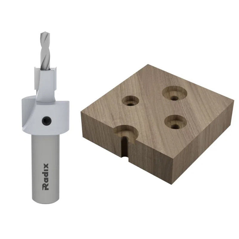 Escareador Reto 2z Haste 9,5mm Para Broca 3MM MD 8MM Radix 22B0830.04