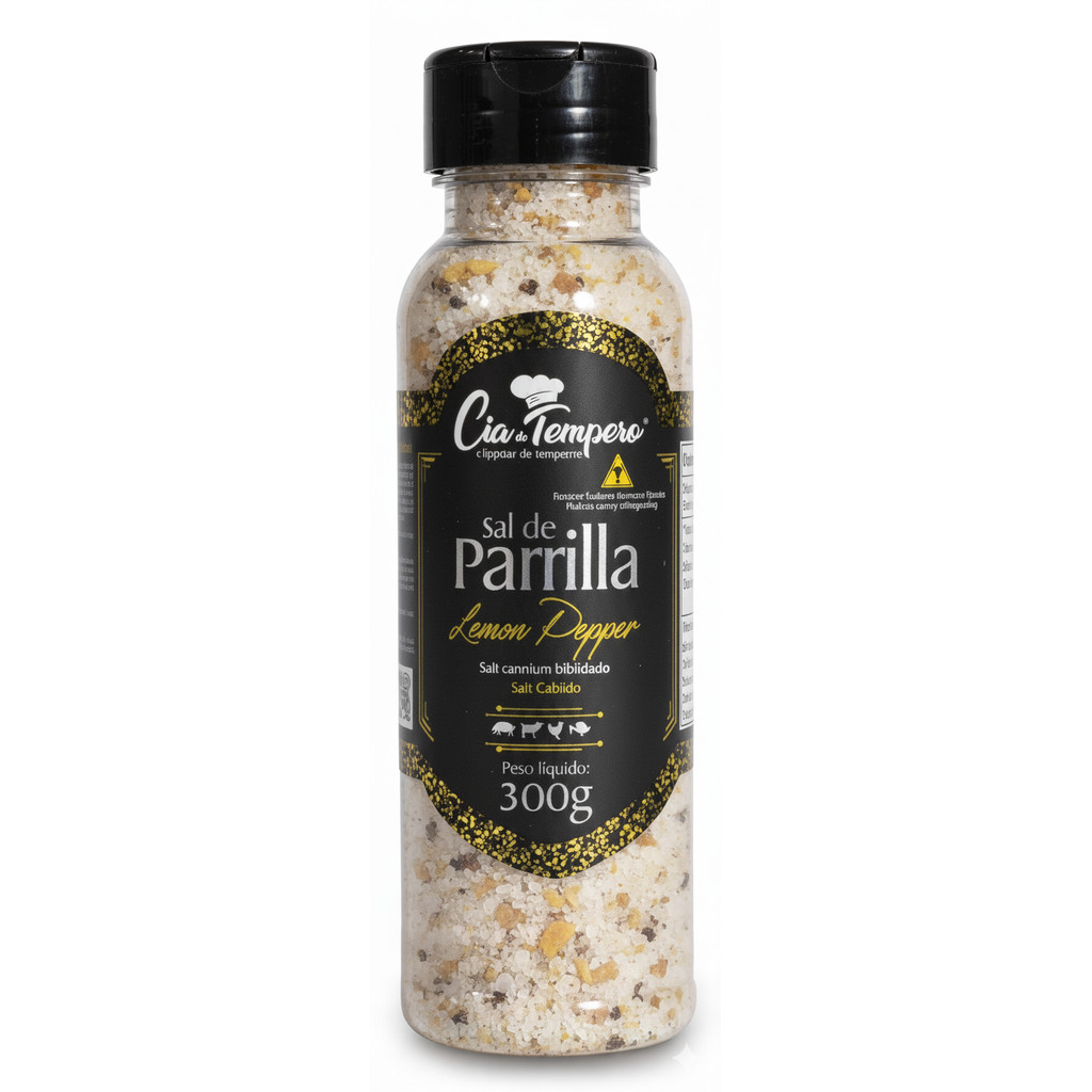 Sal De Parrilla Com Lemon Pepper 300G CIA DO TEMPERO