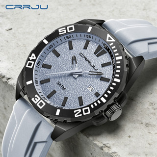 Relógio Masculino CRRJU Marca Genuína Moda Pulseira De Silicone Mãos Luminosas Mostrador Pequeno Casual Retrô Esporte Mi em Oferta na Shopee