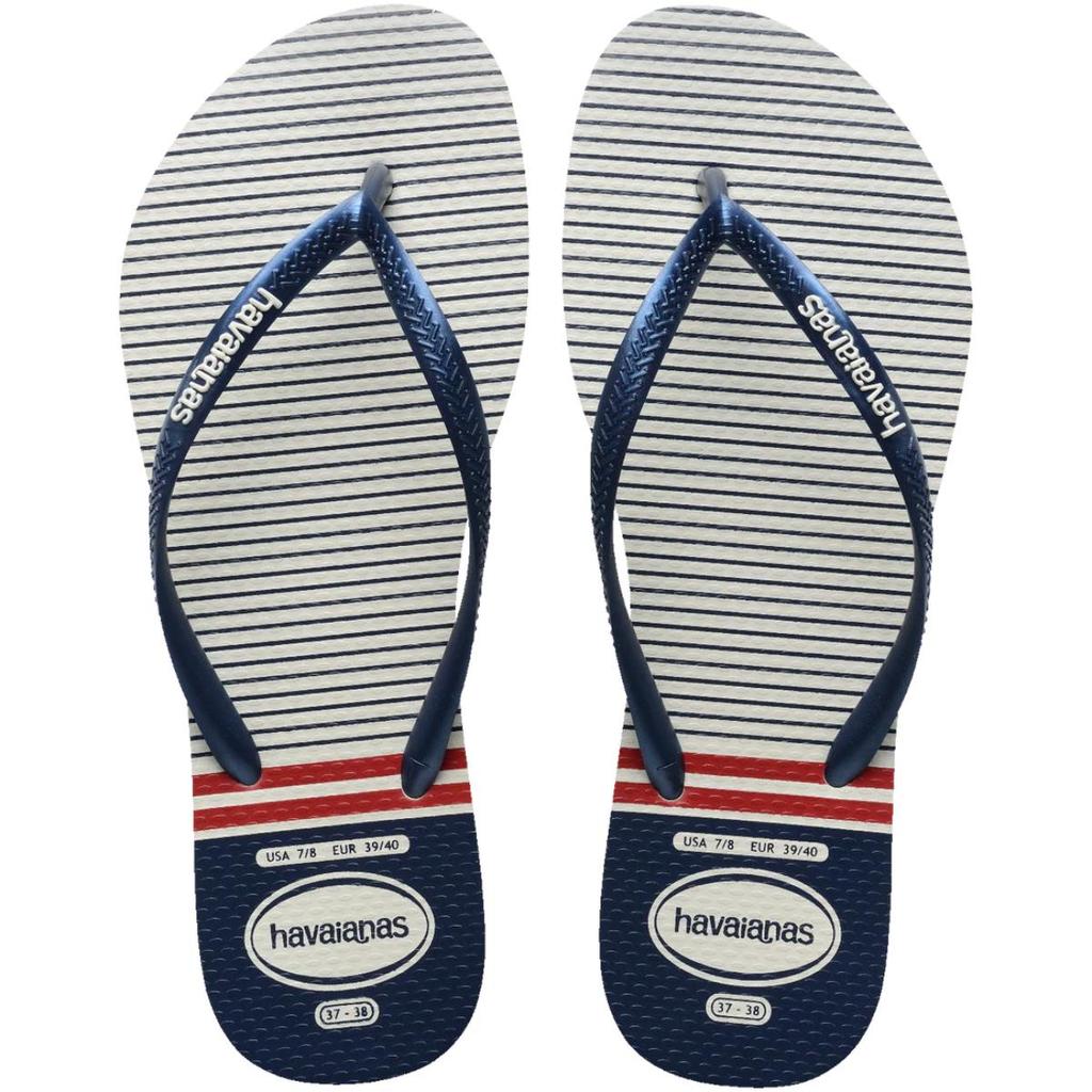 Chinelo Havaianas Slim Nautical Feminino - Marinho e Vermelho