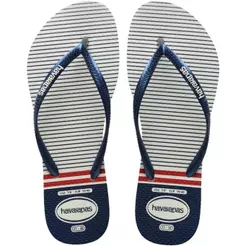 Chinelo Havaianas Slim Nautical Feminino - Marinho e Vermelho