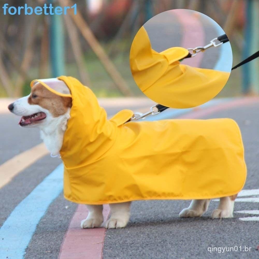 FORBETTER Capa De Chuva Para Cães PU M-9XL Roupas Pequenos , Médios E Grandes À Prova D'água Cachorros De Estimação