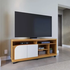 Rack para TV Até 65 Polegadas Jurerê 2 Portas Ripado - Colibri