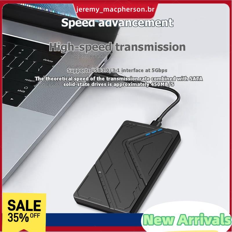 Luz RGB Gabinete De Disco Rígido Externo De 2.5 Polegadas USB 3.1 Caixa De Expansão De Computador Para Discos Rígidos De