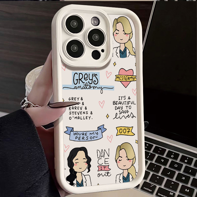 Capinha para iPhone xr 11 12 13 14 15 16 17 pro max 14 16 plus capa silicone anti impacto de profissão médica